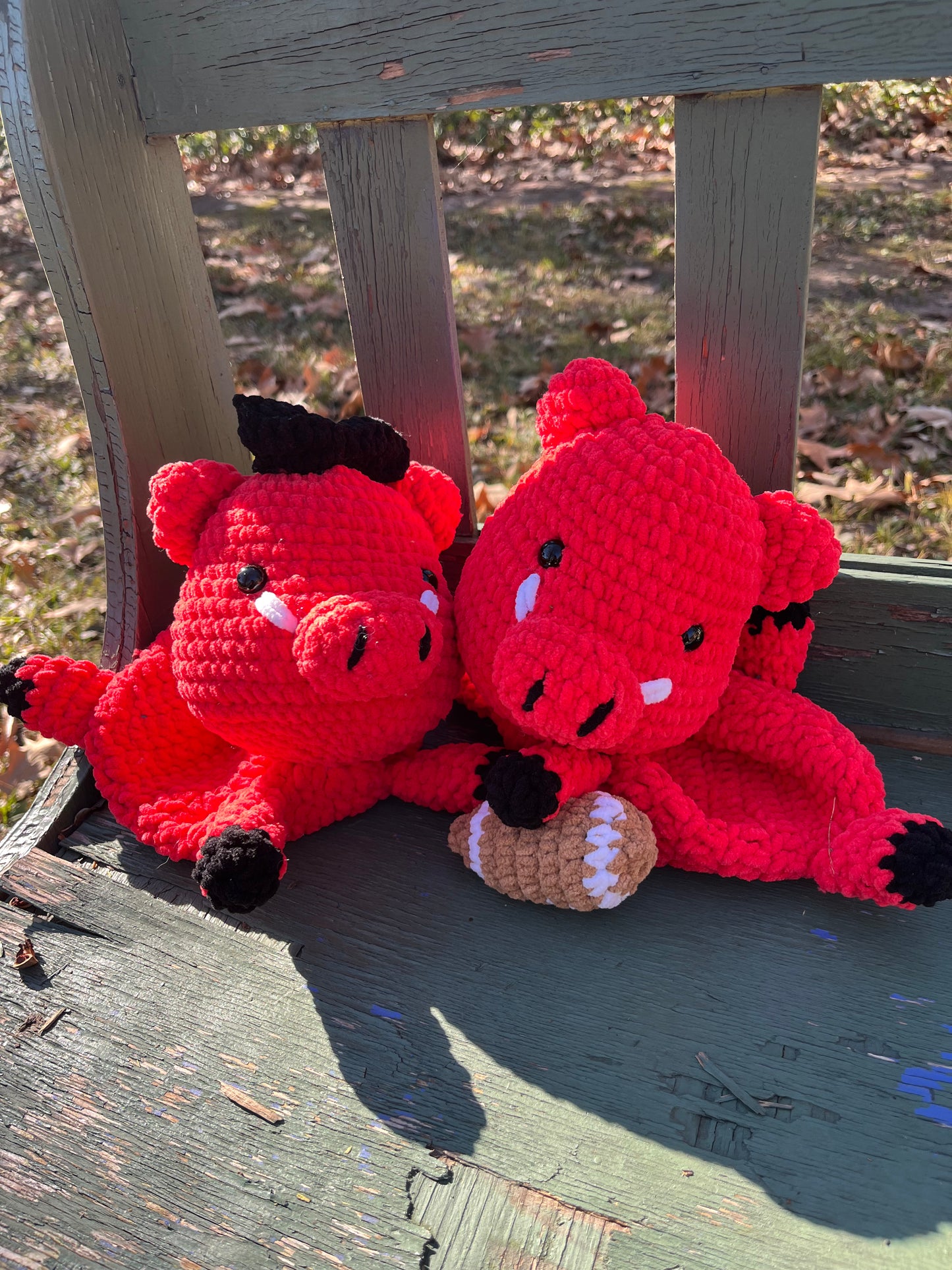 Hogs Girl Bow Crochet Lovey