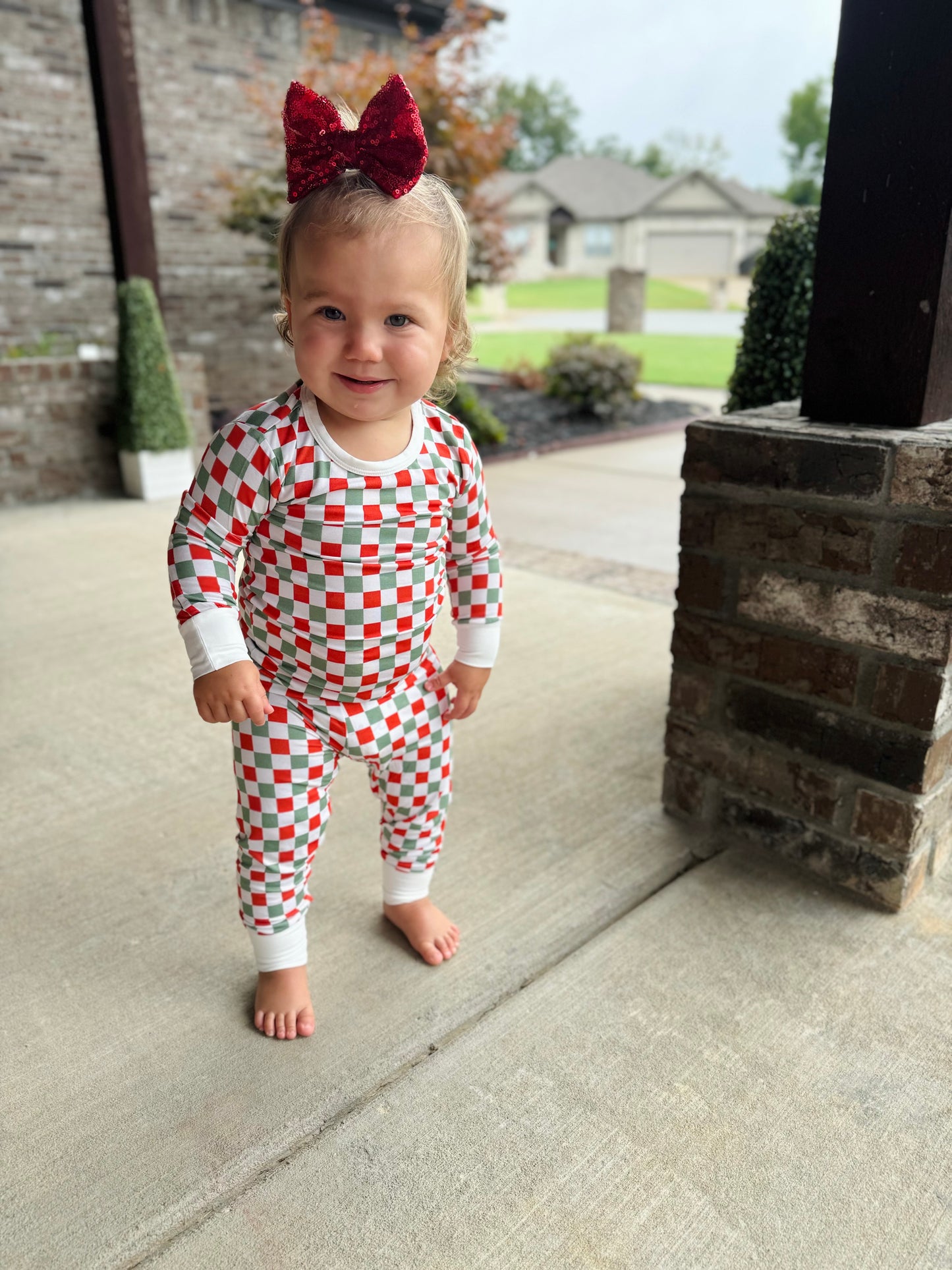 Christmas checkered