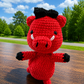 Hogs Girl Bow Crochet Lovey