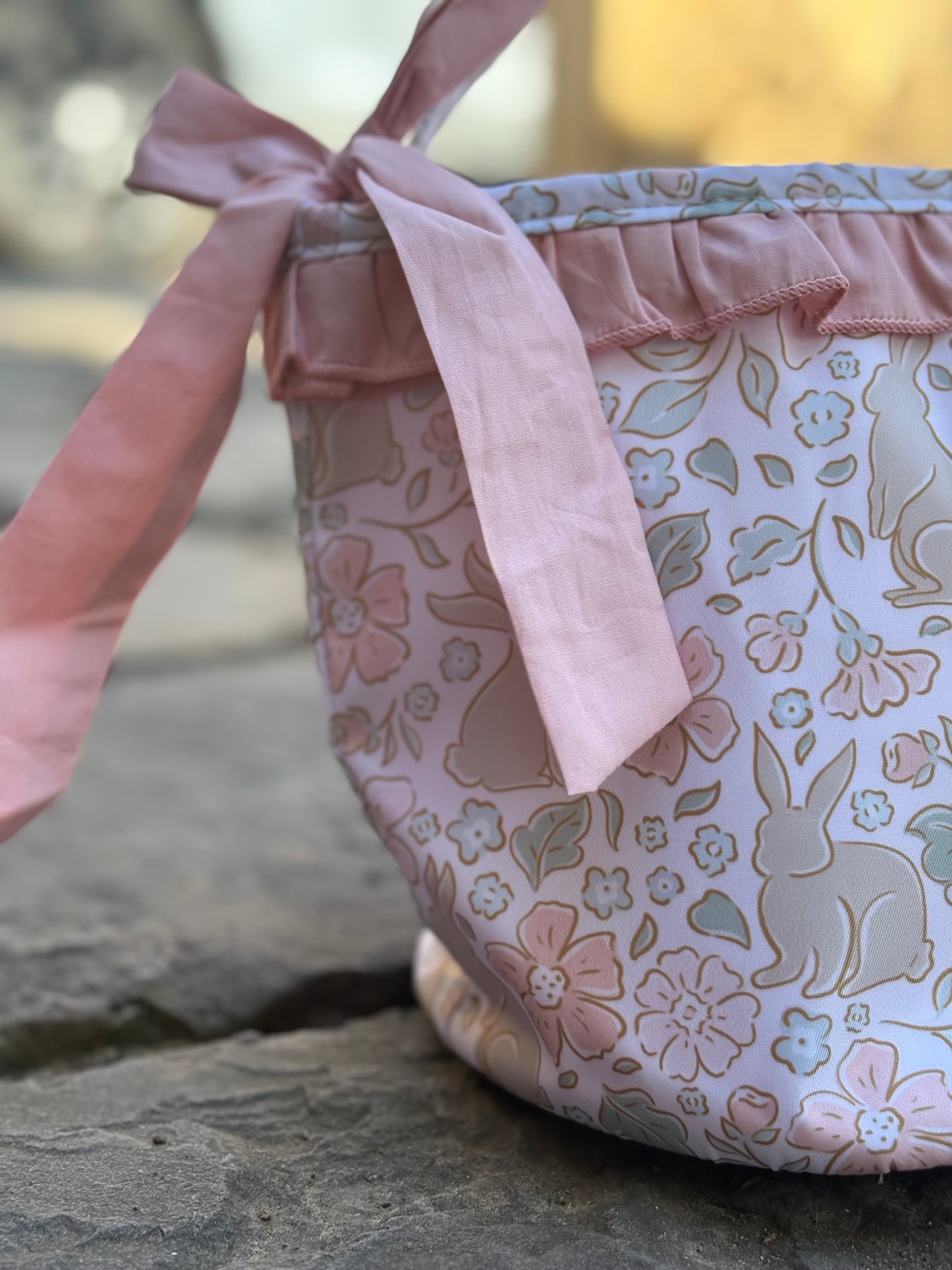 Pink Bunny Candy Basket