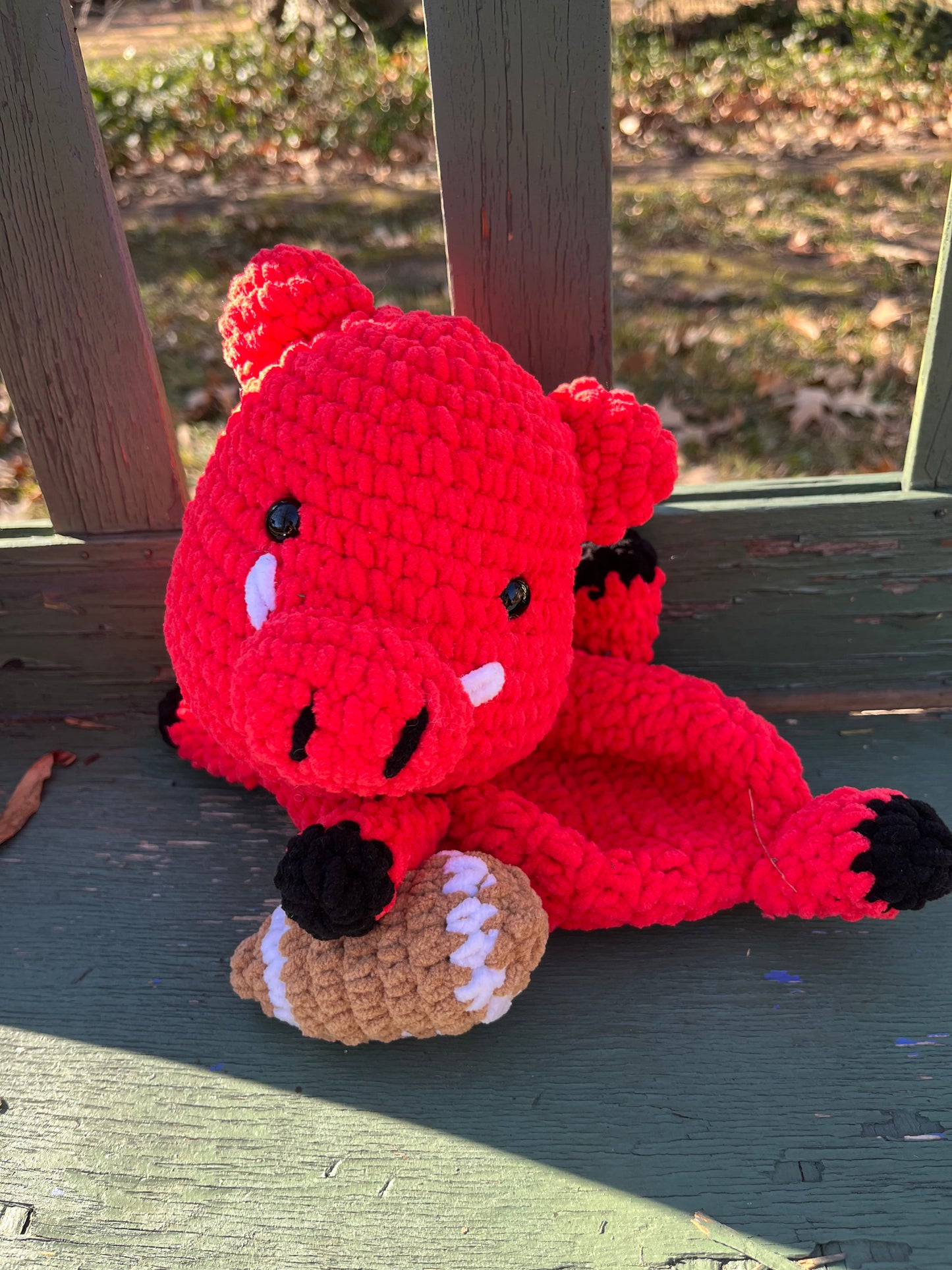 Hogs Football Crochet Lovey
