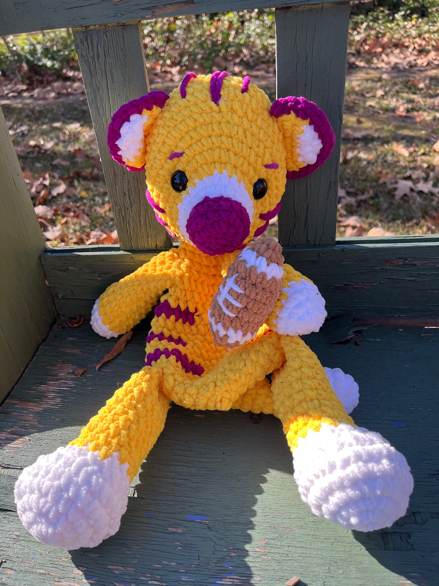 Tigers Football Crochet Lovey