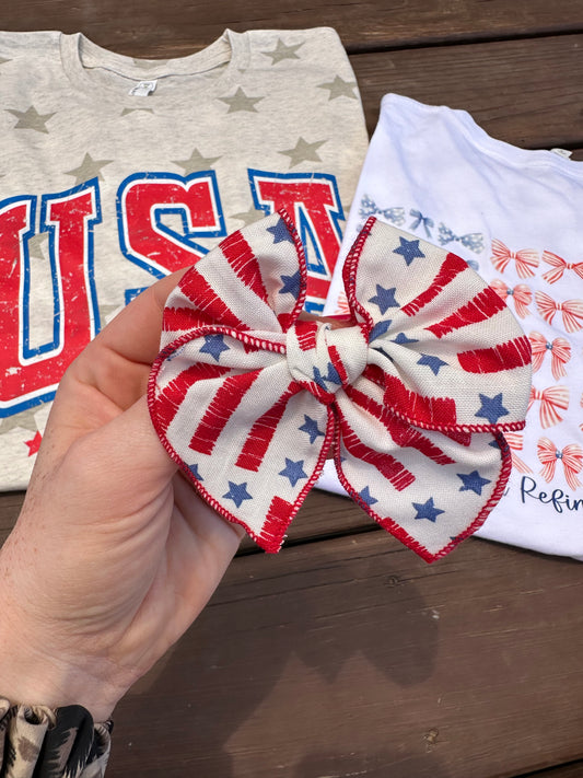 Stars & Stripes Hair Bow